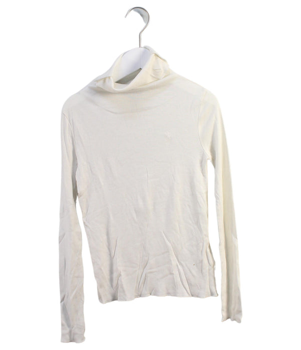 A White Long Sleeve Tops from Polo Ralph Lauren in size 7Y for girl. (Front View)