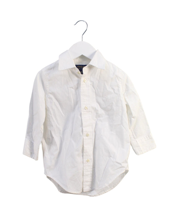 A White Shirts from Polo Ralph Lauren in size 3T for boy. (Front View)