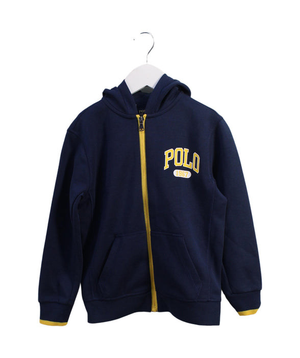 A Blue Sweatshirts from Polo Ralph Lauren in size 6T for boy. (Front View)