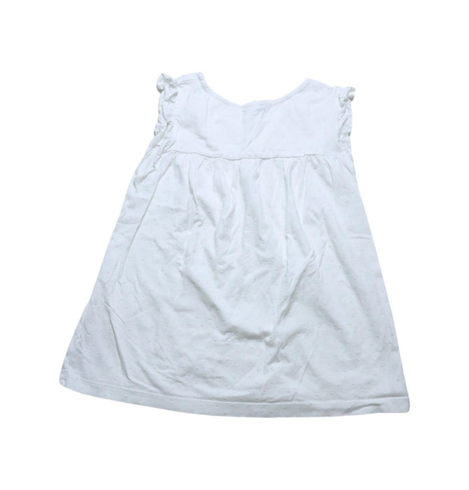 A White Sleeveless Dresses from Petit Bateau in size 10Y for girl. (Back View)