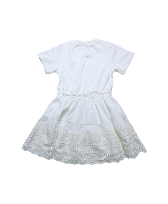 A White Short Sleeve Dresses from Sea New York in size 4T for girl. (Back View)