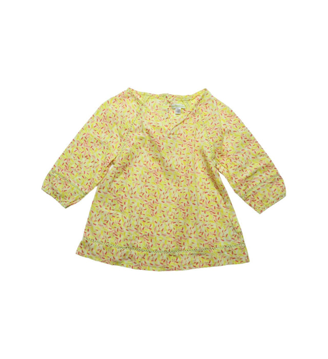 A Yellow Long Sleeve Tops from Vertbaudet in size 6T for girl. (Front View)