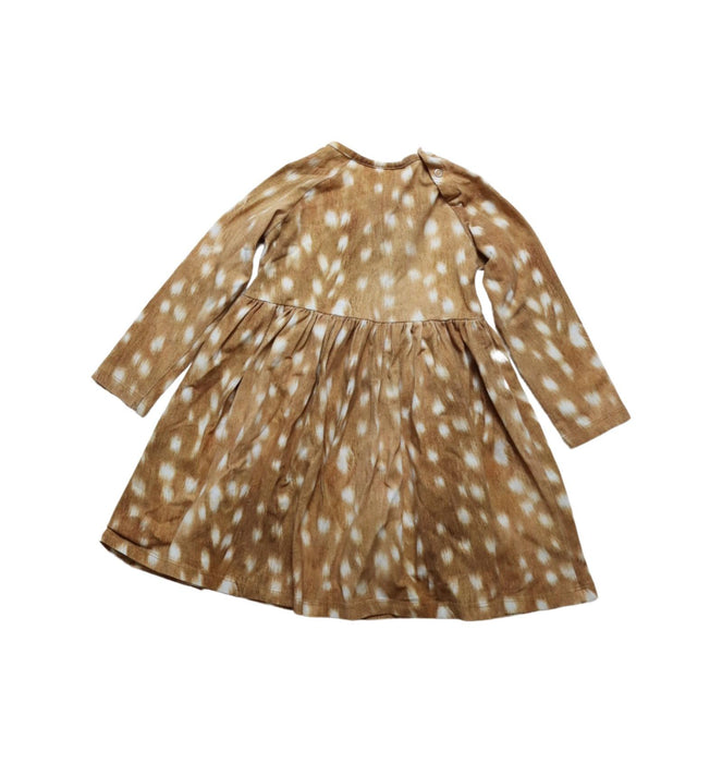 A Brown Long Sleeve Dresses from Molo in size 12-18M for girl. (Back View)