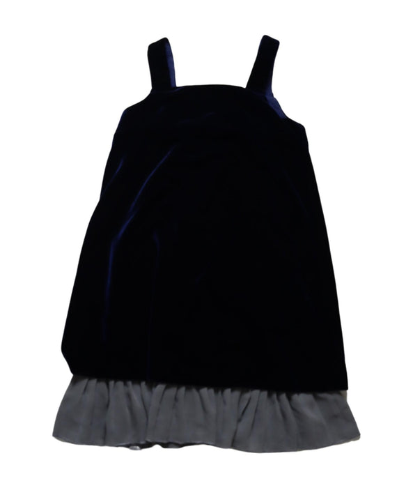 A Navy Sleeveless Dresses from Momonittu in size 6T for girl. (Front View)