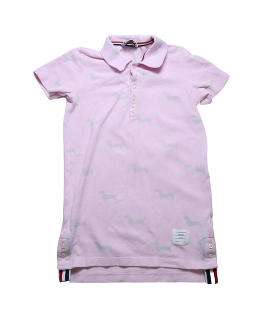 A Pink Short Sleeve Dresses from Thom Browne in size 8Y for girl. (Front View)