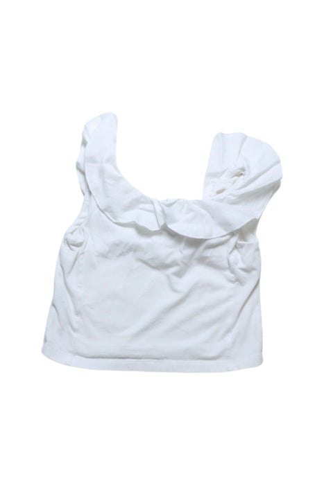 A White Sleeveless Tops from Lapin House in size 4T for girl. (Back View)