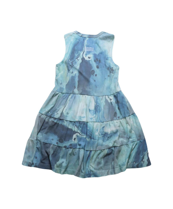 A Blue Sleeveless Dresses from Sol Angeles in size 8Y for girl. (Back View)