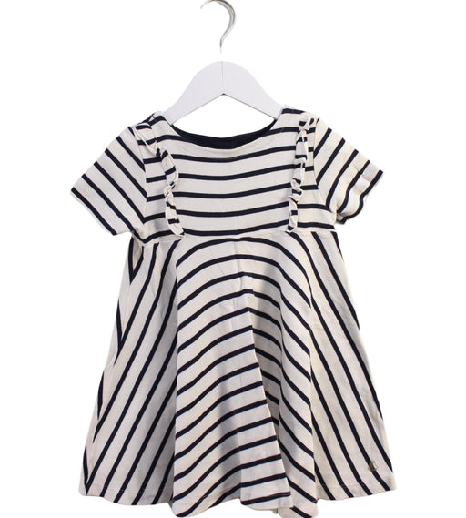 A Black Short Sleeve Dresses from Petit Bateau in size 4T for girl. (Front View)