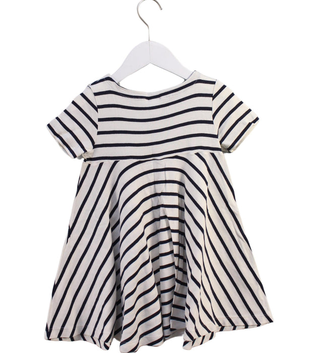 A Black Short Sleeve Dresses from Petit Bateau in size 4T for girl. (Back View)