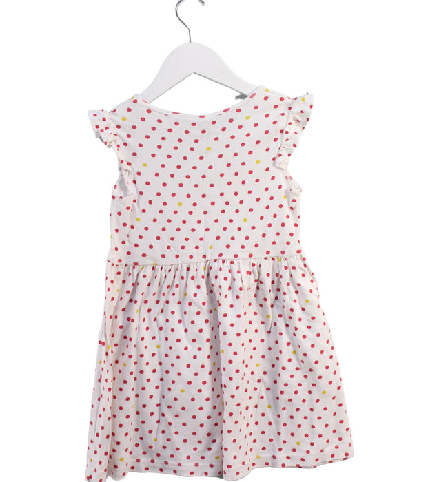 A White Short Sleeve Dresses from Petit Bateau in size 6T for girl. (Back View)