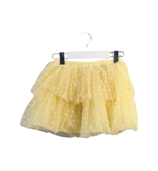 A Yellow Tulle Skirts from Seed in size 5T for girl. (Front View)