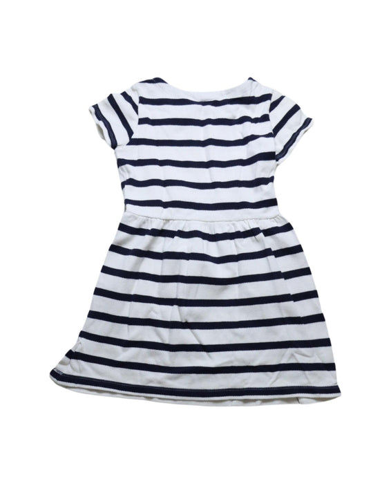 A White Short Sleeve Dresses from Petit Bateau in size 10Y for girl. (Back View)
