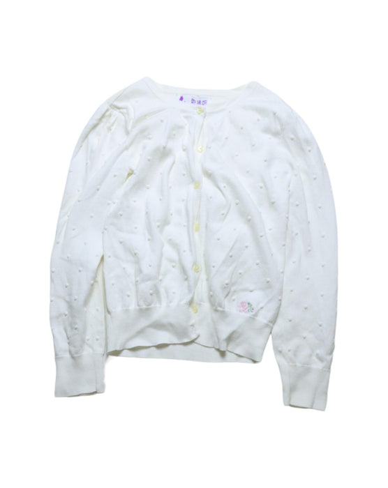 A White Cardigans from Polo Ralph Lauren in size 6T for girl. (Front View)