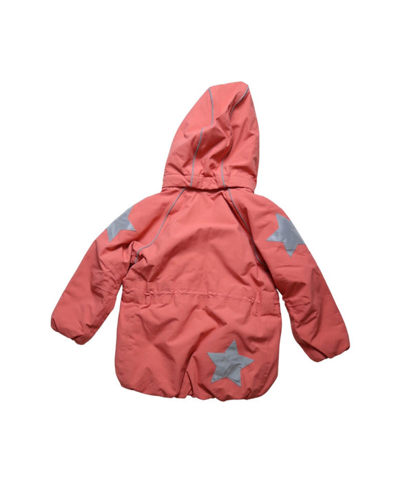 A Pink Ski Jackets from Molo in size 4T for girl. (Back View)