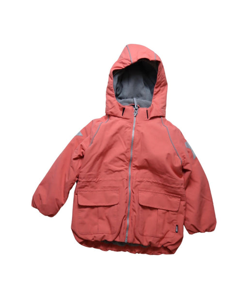 A Pink Ski Jackets from Molo in size 4T for girl. (Front View)