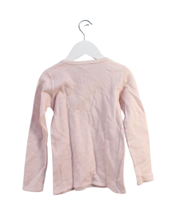 A Pink Long Sleeve T Shirts from Petit Bateau in size 8Y for girl. (Back View)