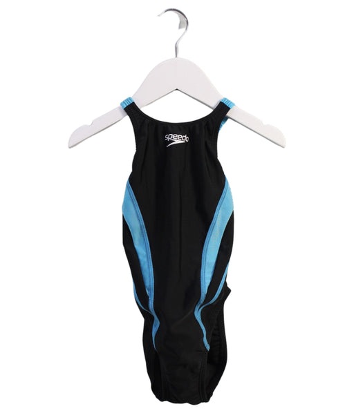 A Blue Swimsuits from Speedo in size 7Y for girl. (Front View)