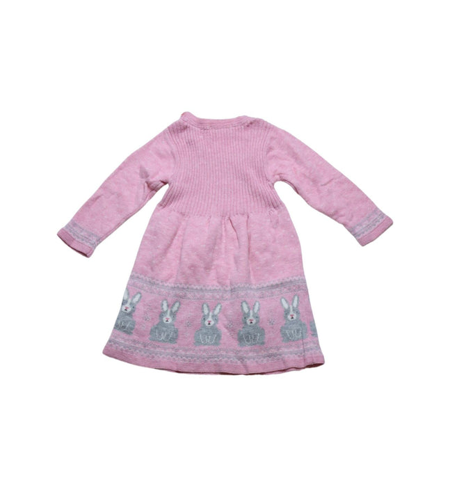 A Pink Sweater Dresses from Purebaby in size 3-6M for girl. (Back View)