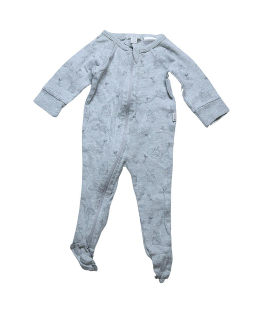 A Grey Onesies from Purebaby in size 0-3M for girl. (Front View)