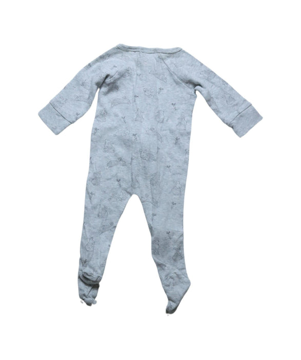 A Grey Onesies from Purebaby in size 0-3M for girl. (Back View)