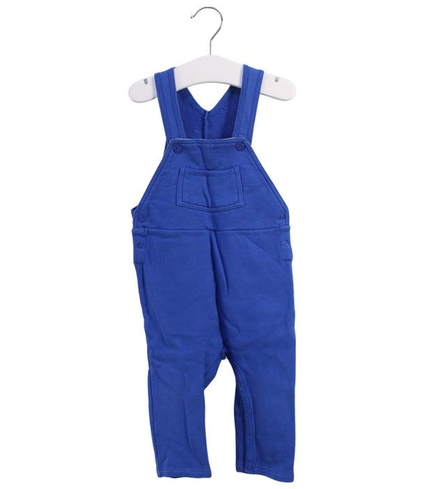 A Blue Long Overalls from Petit Bateau in size 6-12M for boy. (Front View)