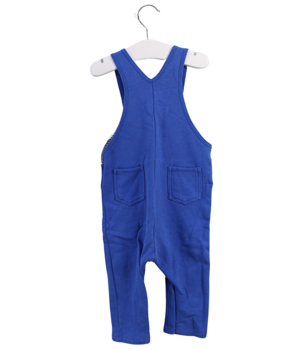 A Blue Long Overalls from Petit Bateau in size 6-12M for boy. (Back View)