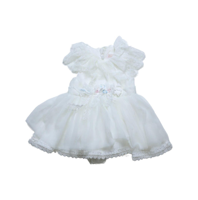 A White Short Sleeve Dresses from Nicholas & Bears in size 6-12M for girl. (Front View)