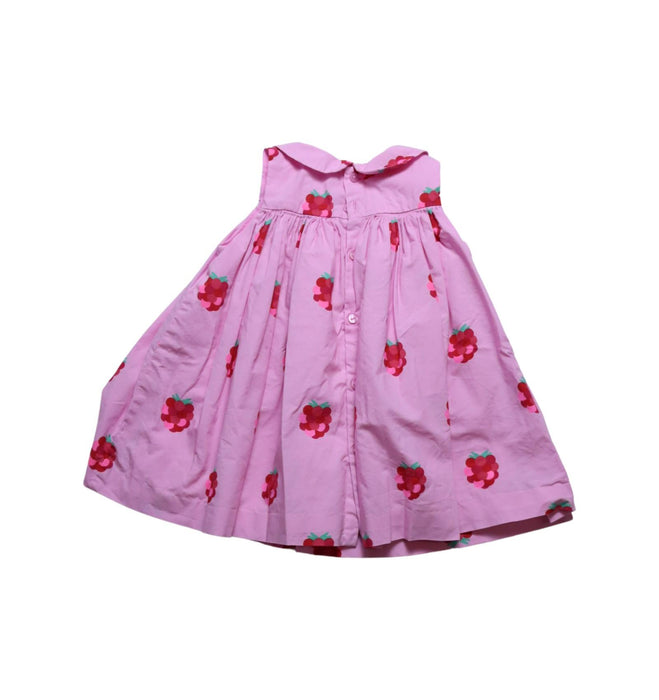 A Pink Sleeveless Dresses from Jacadi in size 3-6M for girl. (Back View)
