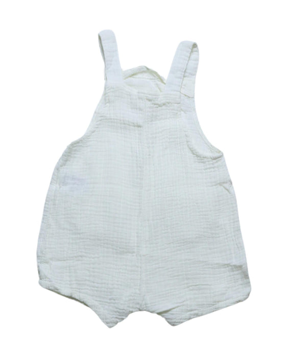 A White Sleeveless Rompers from Seed in size 3-6M for neutral. (Back View)