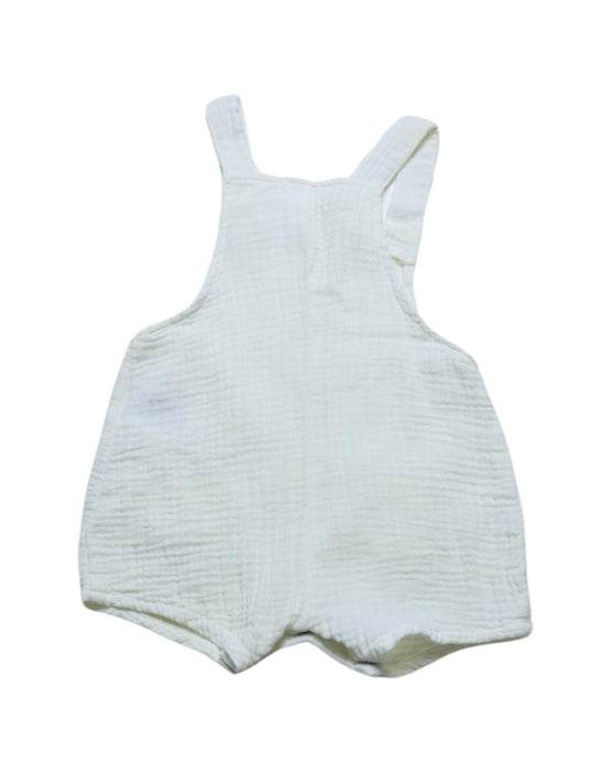 A Ivory Sleeveless Rompers from Seed in size 0-3M for neutral. (Back View)