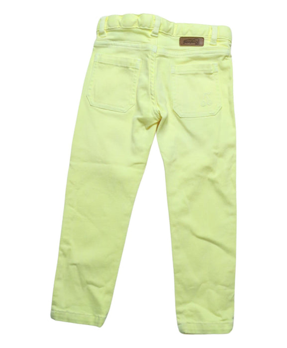 A Yellow Casual Pants from Bonpoint in size 4T for girl. (Back View)