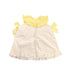A White Sleeveless Dresses from Foque in size 3-6M for girl. (Back View)
