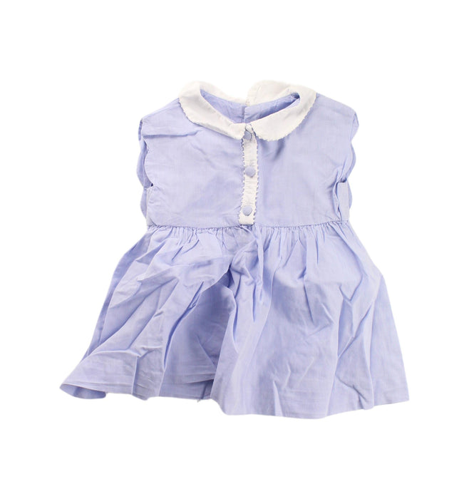 A Purple Sleeveless Dresses from Jacadi in size 3-6M for girl. (Front View)