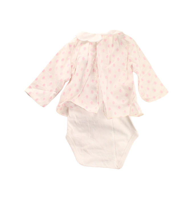 A Pink Bodysuits from Jacadi in size 0-3M for girl. (Back View)