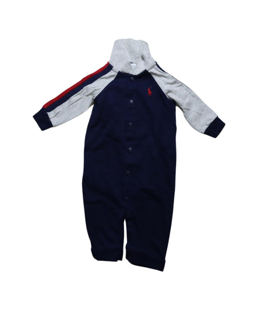 A Navy Long Sleeve Jumpsuits from Ralph Lauren in size 0-3M for boy. (Front View)