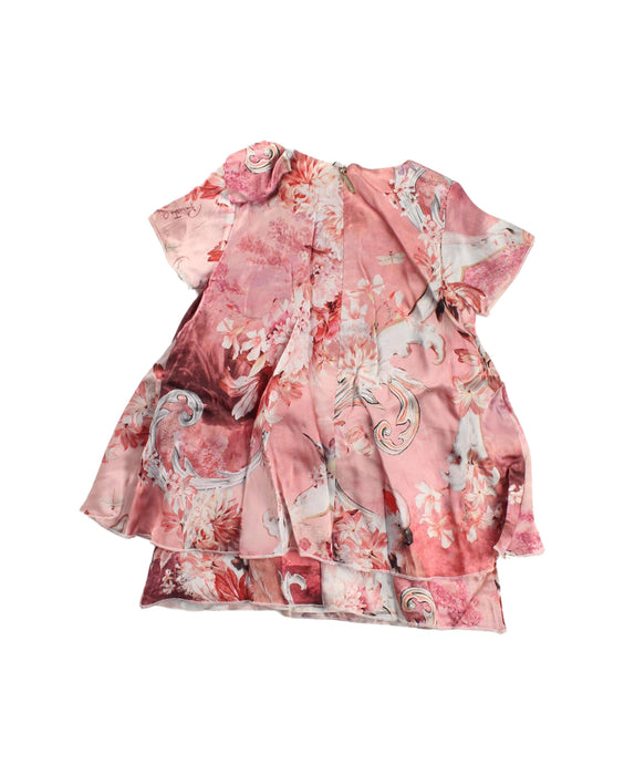 A Pink Short Sleeve Dresses from Roberto Cavalli in size 3-6M for girl. (Back View)