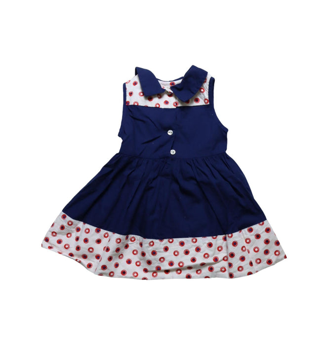 A Navy Sleeveless Dresses from Tommy Hilfiger in size 6-12M for girl. (Back View)