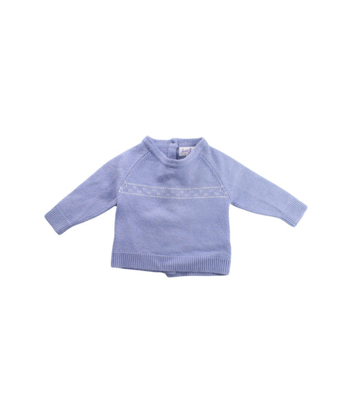 A Purple Knit Sweaters from Rachel Riley in size 12-18M for girl. (Front View)