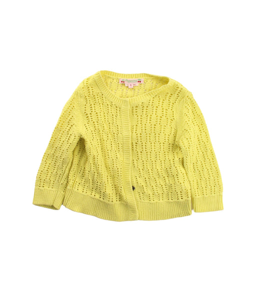 A Yellow Cardigans from Bonpoint in size 3T for girl. (Front View)