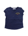 A Blue Short Sleeve T Shirts from Sonia Rykiel in size 4T for girl. (Front View)