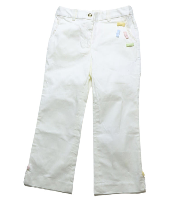 A White Casual Pants from Nicholas & Bears in size 4T for girl. (Front View)