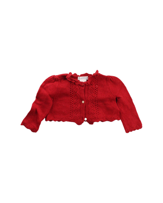 A Red Cardigans from Ralph Lauren in size 6-12M for girl. (Front View)