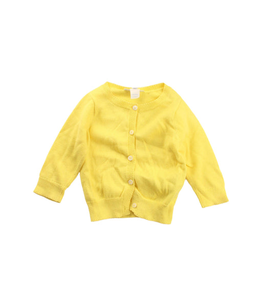 A Yellow Cardigans from Jacadi in size 3-6M for girl. (Front View)