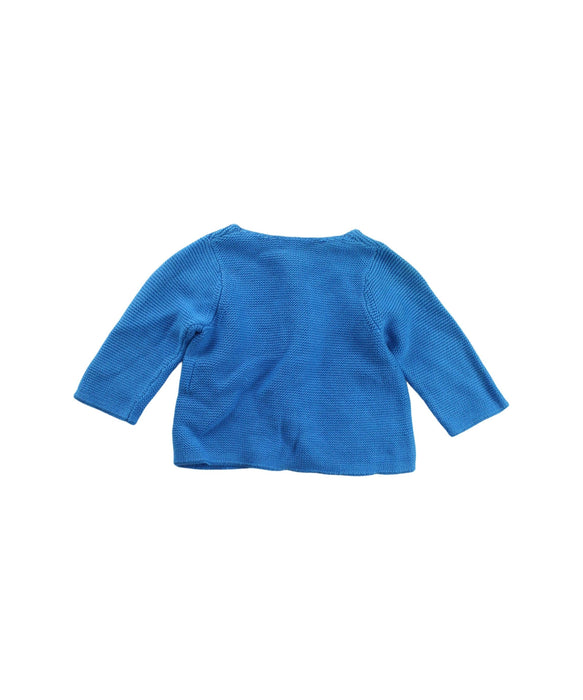 A Blue Cardigans from Jacadi in size 0-3M for girl. (Back View)
