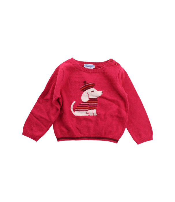 A Red Knit Sweaters from Jacadi in size 2T for neutral. (Front View)