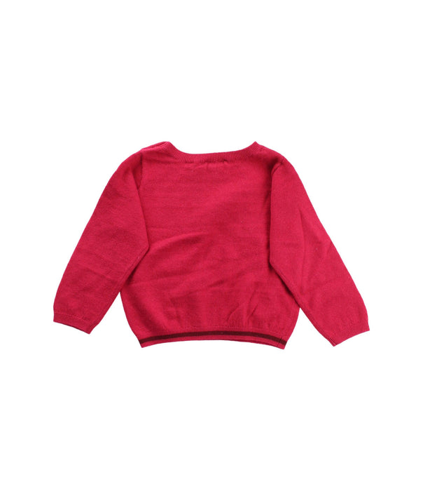 A Red Knit Sweaters from Jacadi in size 2T for neutral. (Back View)