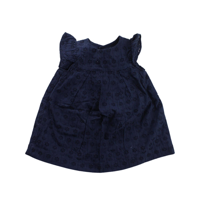 A Blue Short Sleeve Dresses from Jacadi in size 6-12M for girl. (Front View)