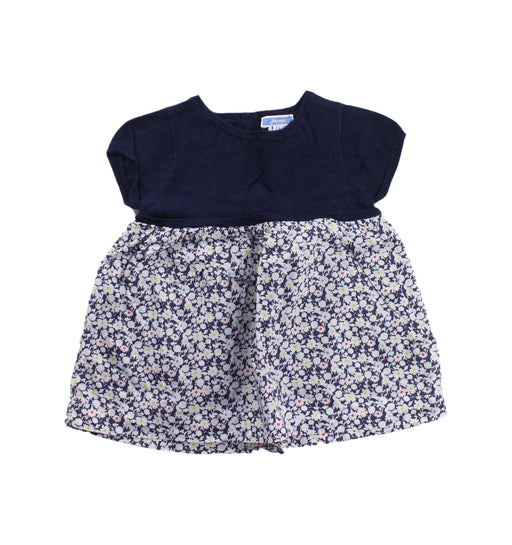 A Blue Short Sleeve Dresses from Jacadi in size 6-12M for girl. (Front View)