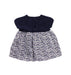 A Blue Short Sleeve Dresses from Jacadi in size 6-12M for girl. (Back View)