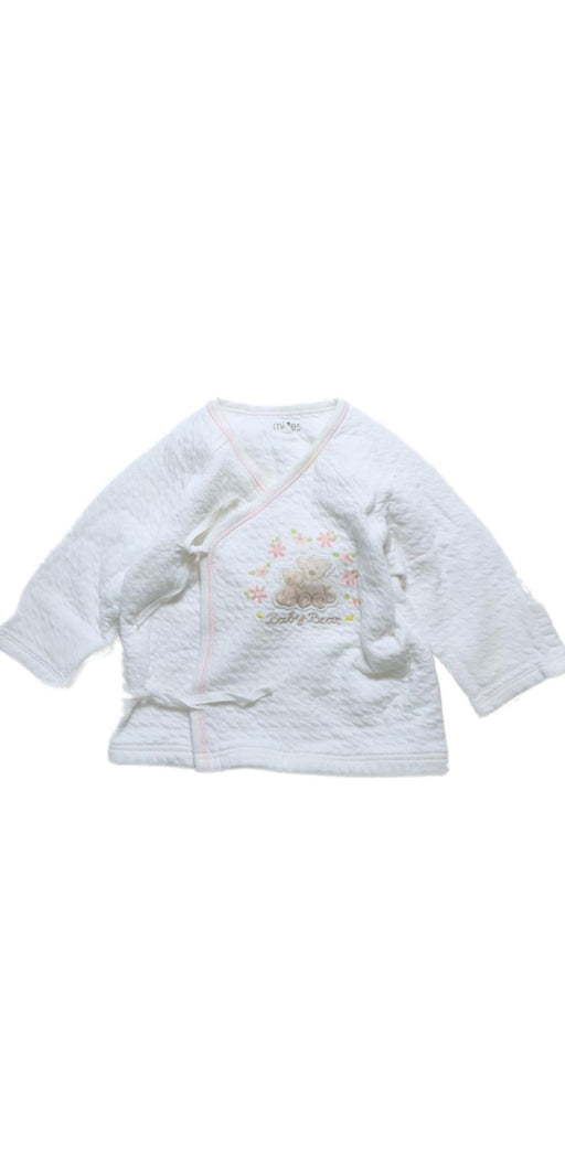 A White Long Sleeve Tops from Mides in size 0-3M for girl. (Front View)